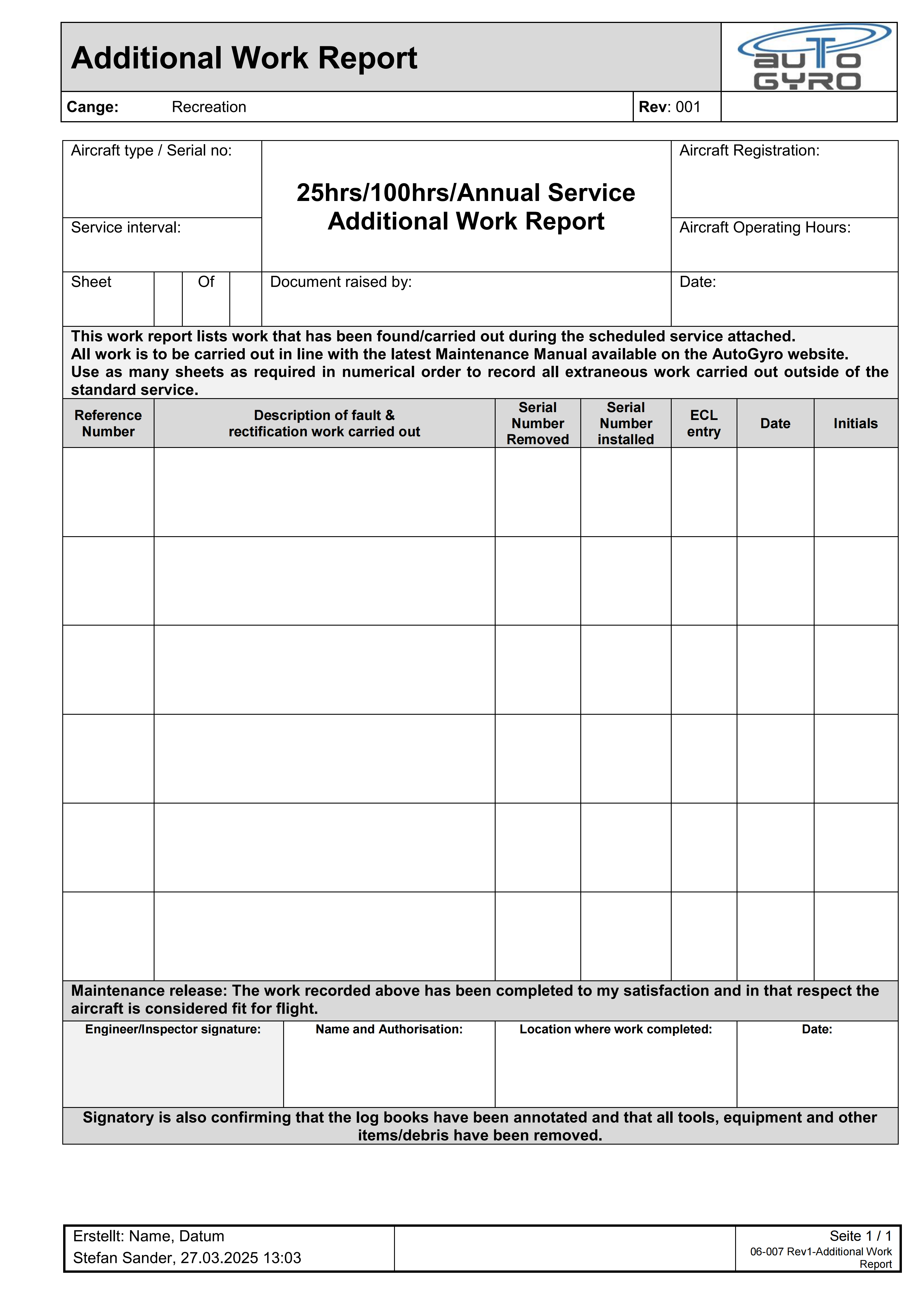2 - Calidus Additional Work Report 04 2025